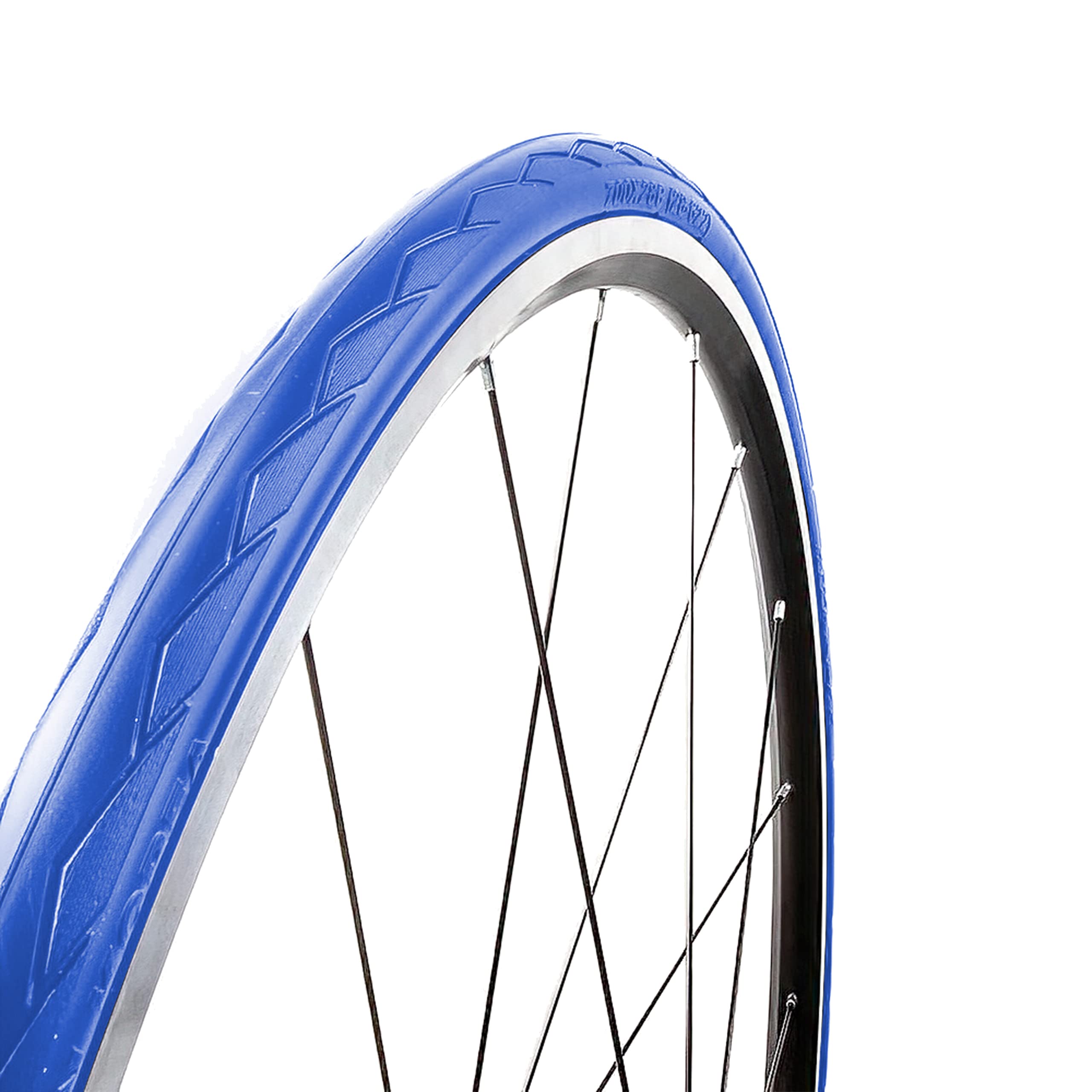 Tannus 100% Anti-Puncture Cover 700x28c (28-622) Airless Tire Semi Slick | Solid Tire for Road Bike, Regular, Aqua