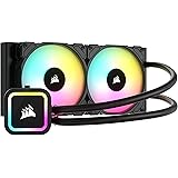 Corsair H100x RGB Elite Liquid CPU Cooler For Desktop - 32 Dynamic LEDs SP120 Series PWM Fans with AirGuide Technology Intel®