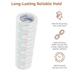 Amazon Basics Packing Tape, Designed for