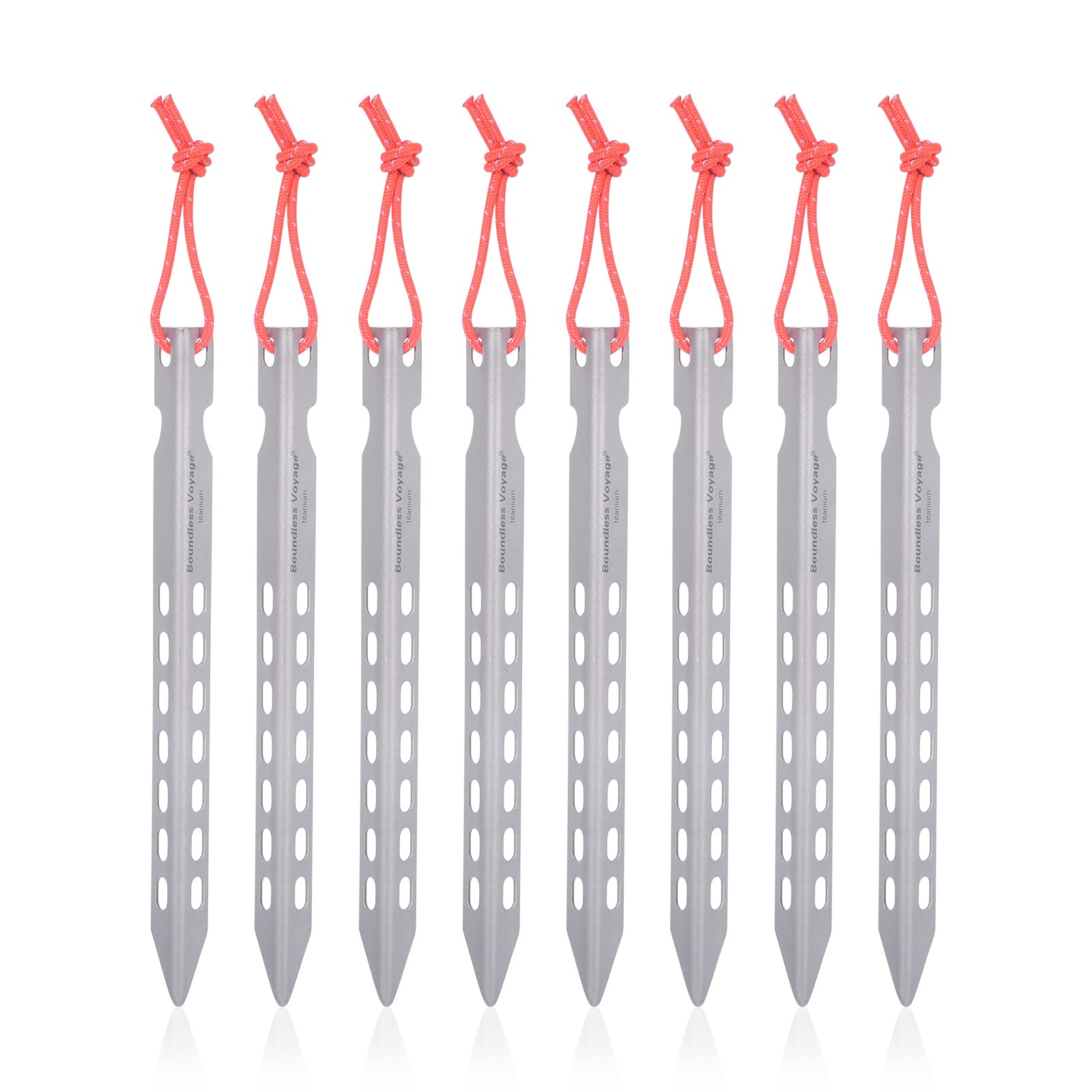 iBasingo Titanium Alloy Pegs Ultralight V-shape Tent Stakes Outdoor Camping Tent Accessories Portable Tent Nails 8 pieces/lot Ti4008P