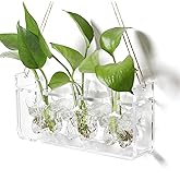 Clear Plant Propagation Station Plants Terrarium Planter Vase Birthday Gifts for Women Girl in Acrylic Stand Home Office Garden Decor