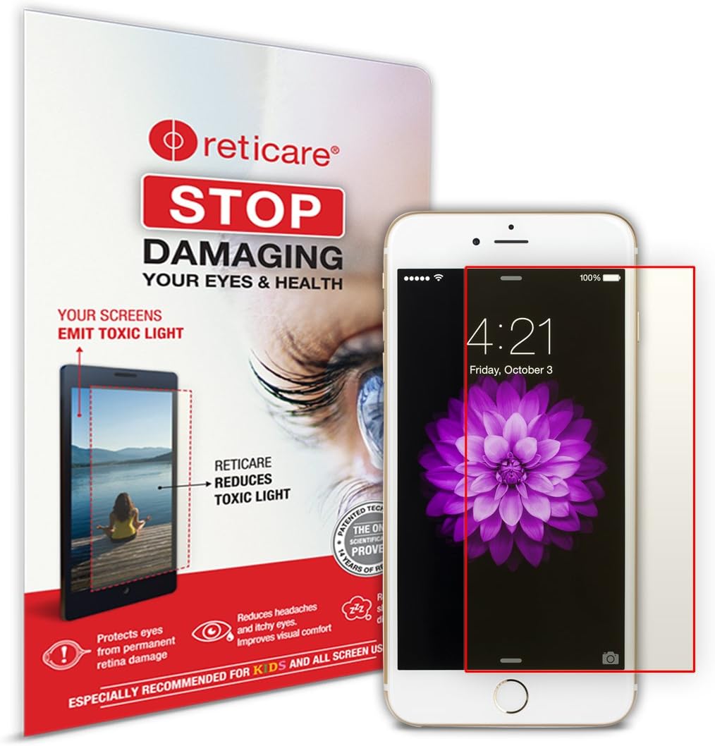 RETICAREEye & Screen Protector for Apple iPhone 7/6S/6 White 2 Units