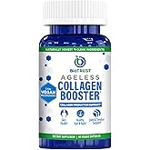 BioTrust Vegan Collagen Booster - Plant-Based Beauty Support, 60 Capsules | Plant-based collagen builder supports healthy skin, hair, nails &amp; joints for beauty from within