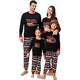 Onancehim Matching Christmas Pajamas Sets for Family, Cute Womens Mens Christmas Pjs Set