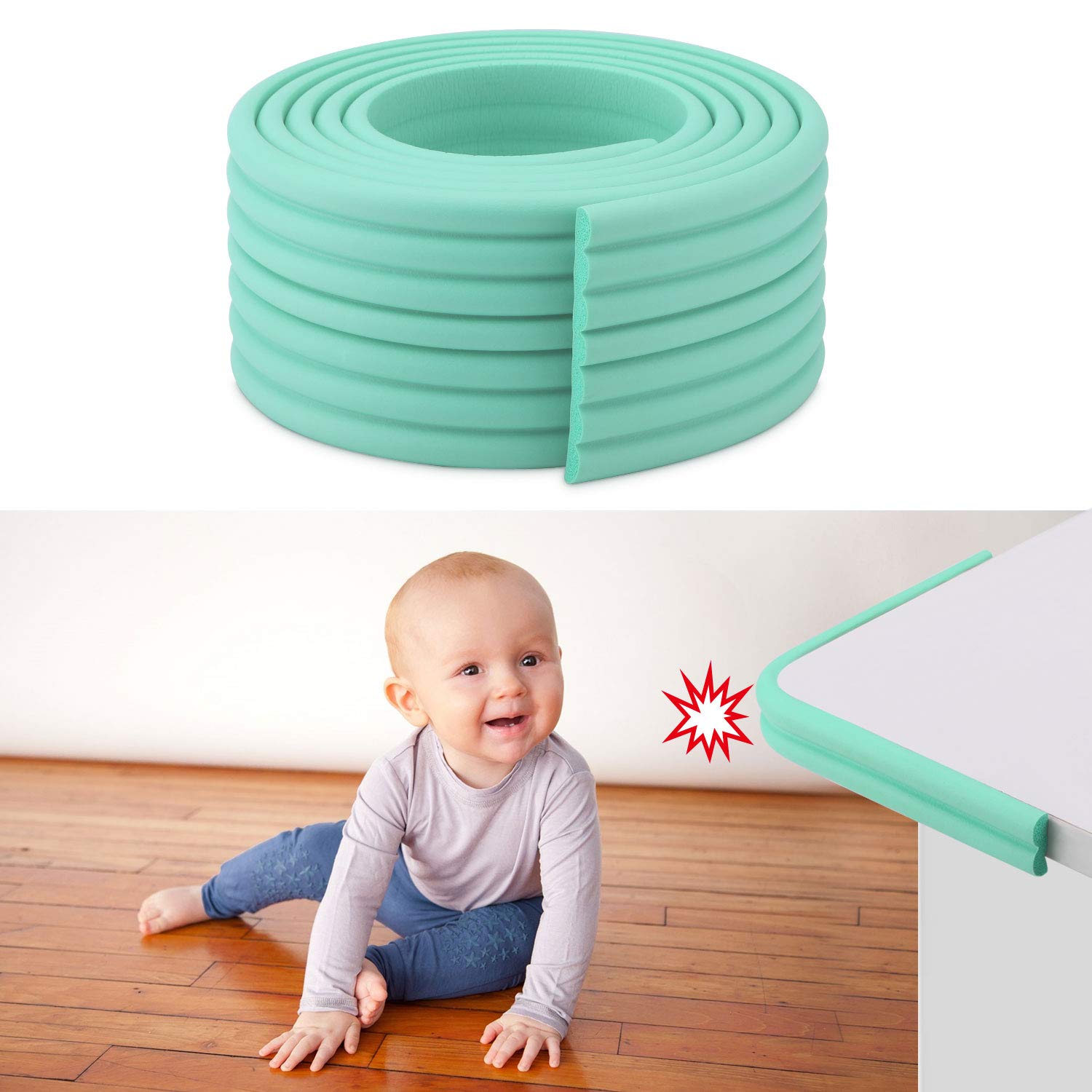 Corner Protector Baby Proofing Corner Guards, Table Edge Furniture Toddler Safety Bumper with Double-Sided 3M Tape for Cabinets, Drawers, Household Appliances : Baby