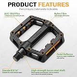 Hycline 9/16 Inch Bike Pedals Aluminum Non-Slip Replacement Pedals view 4