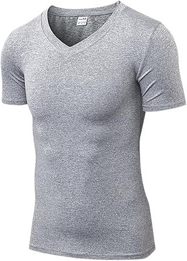 tee shirt moulant homme col v