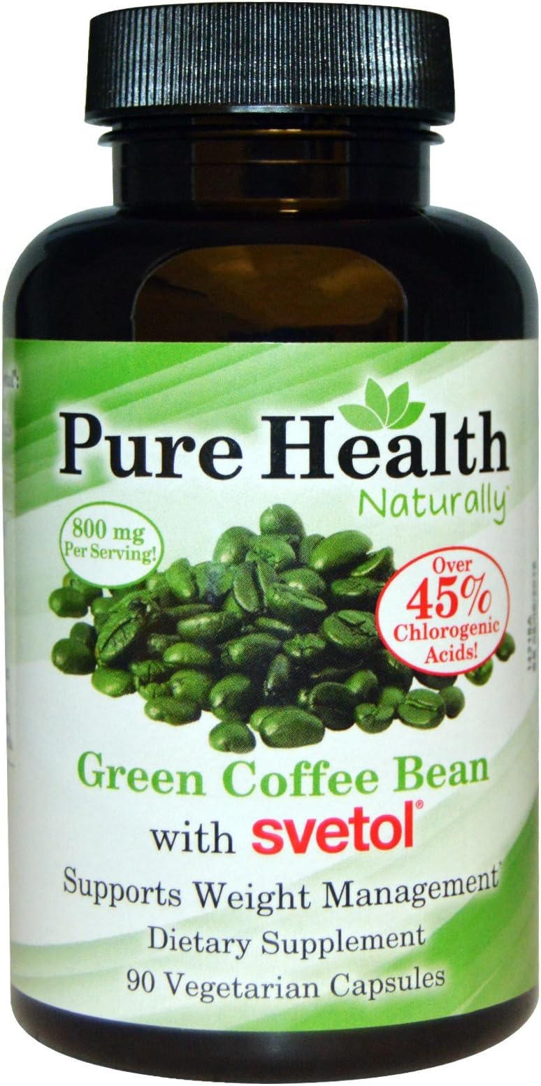 Pure Health Green Coffee Bean with Svetol Extract - 400 mg Capsules - 90 Count