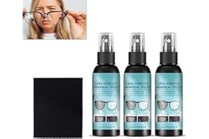 SIL VFR Lens Scratch Removal Spray,scratch remover for sunglasses, Lens Scratch Remover, Glasses Lens Cleaning Spray for Sunglasses Screen Cleaning Tool (3pcs) Comes with 2 glasses cloths