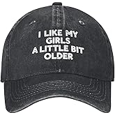 YIYHKPU I Like My Girls A Little BIT Older Women and Men Black Visor Hats Adjustable Running Funny Baseball Cap