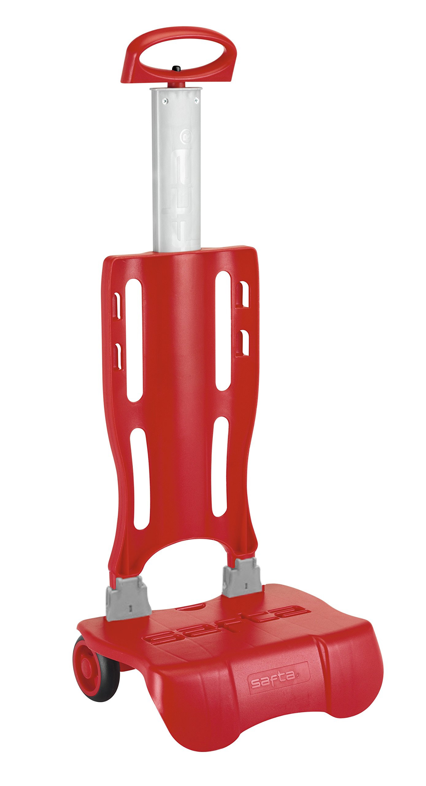 Safta – One Handle, Folding Backpack Trolley, Black (641075750), red (Red) - 077039