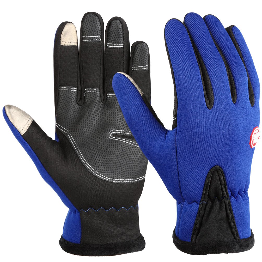 Vbiger Winterhandschuhe Fahrradhandschuhe Touchscreen Handschuhe Anti-Rutsch Fahrradhandschuhe für Klettern Laufen Wandern Autofahren Outdoor Winddicht Warm Arbeitshandschuhe für Damen und Herren