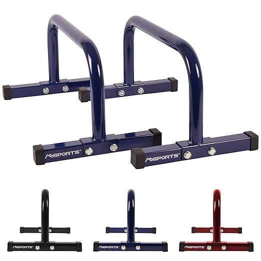 MSPORTS Low Fitness Parallettes Minibarren Professional LxBxH: 60x35x29 cm| Push-Up Bars Liegestützgriffe
