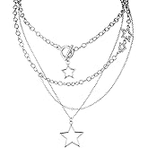 Milakoo Stainless Steel Pendant Necklace for Women Heart Charms Link Chains 23" Length Lobster Clasp