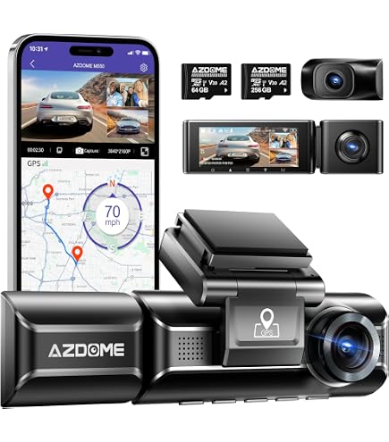 未使用 D50 3-Channel Dash Cam ドライブレコーダーオマケ付 Amazon.co