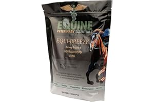 EQUINE VETERINARY ESSENTIALS Equi-Breeze Equine Respiratory Support Supplement – Vet-Formulated Herbal Blend for Horses – Eases Cough, Nasal Congestion & Breathing Issues – 1 Month Supply of Natural Powder