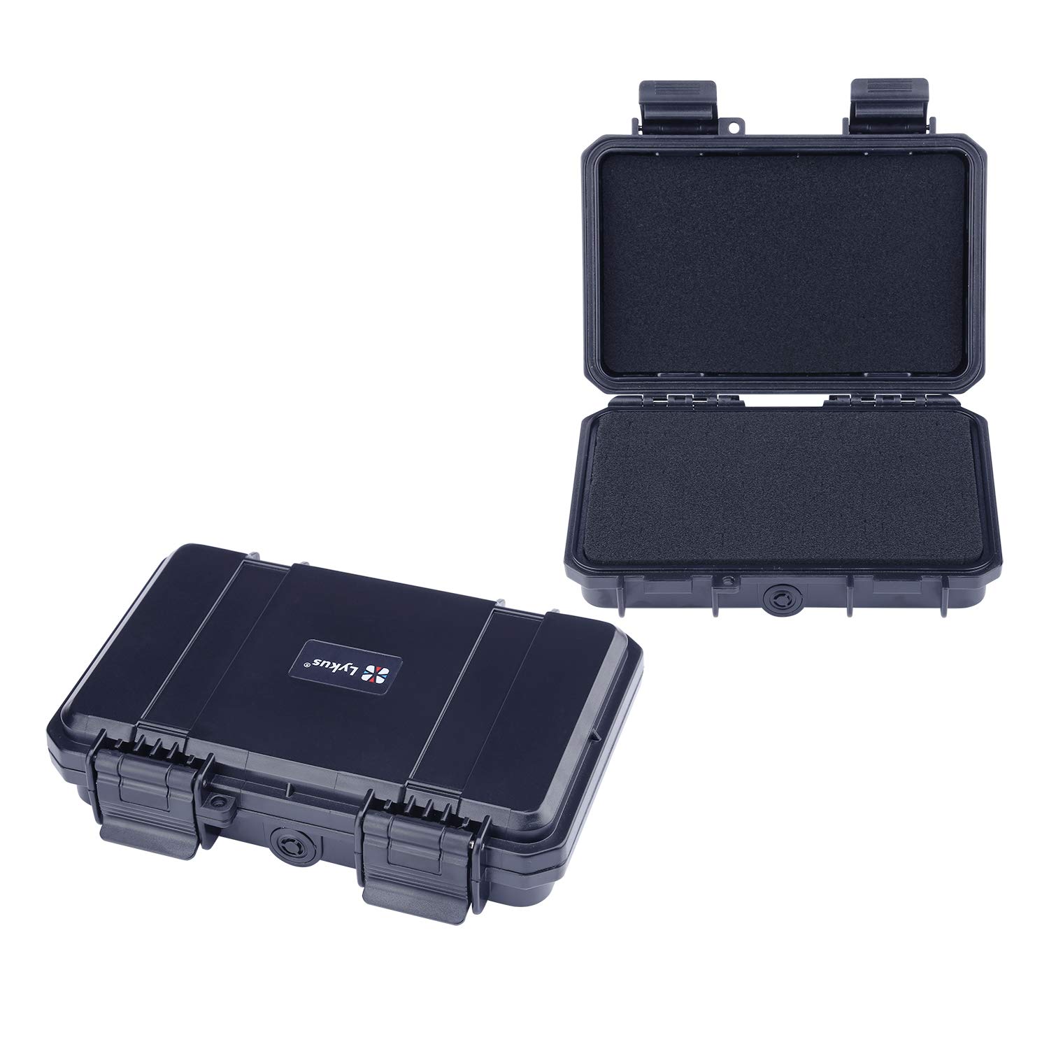 Lykus HC-1710 Mini Hard Case Dry Box with Foam Insert, Interior Size 16.5x10x3.8 cm, IP66 Splash-Proof