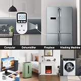 MECHEER Electricity Usage Monitor Power Meter UK Socket Large LCD Backlit 8 view 6