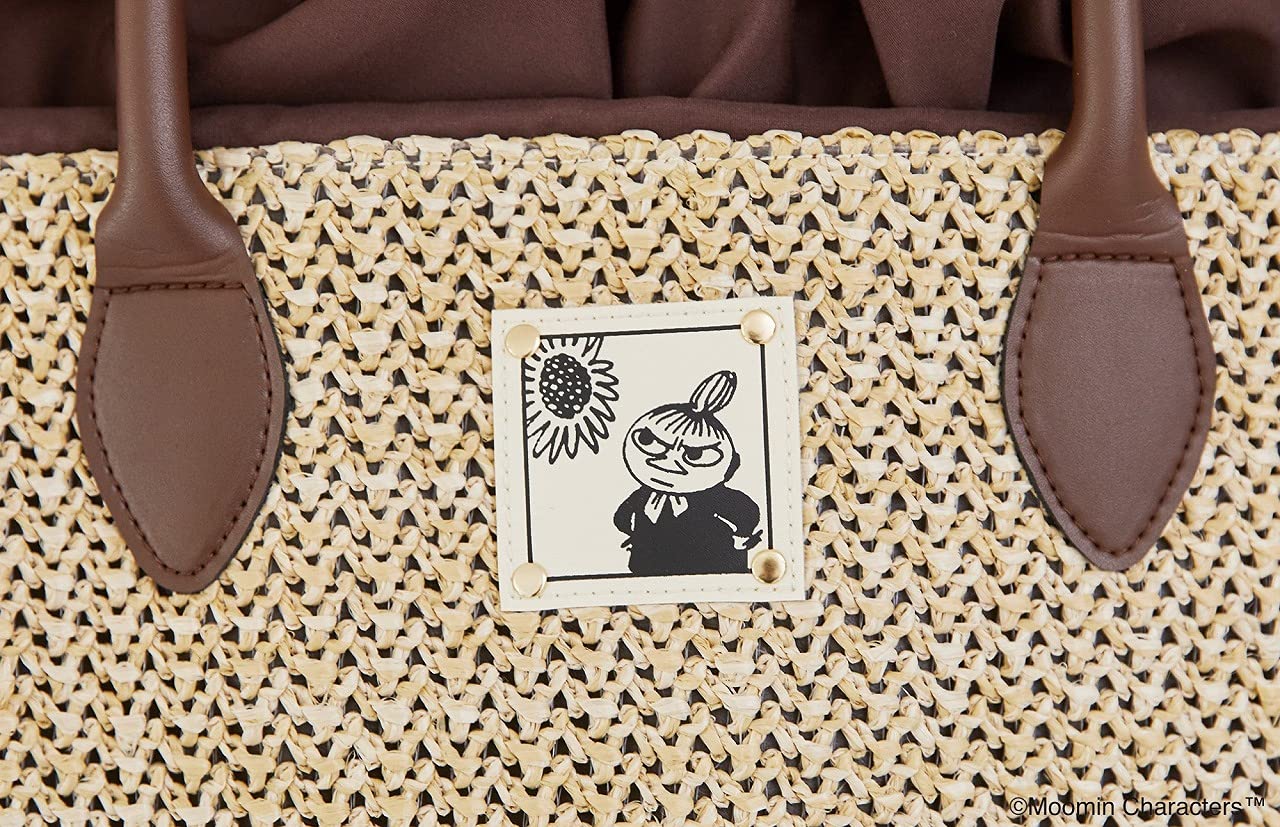 MOOMIN たっぷり入る! 巾着つきBIGかごバッグ BOOK NATURAL ver.：6/29発売【ムック本付録】ムーミン 巾着つきBIGかごバッグ（NATURAL ver.）リトルミイのタグ