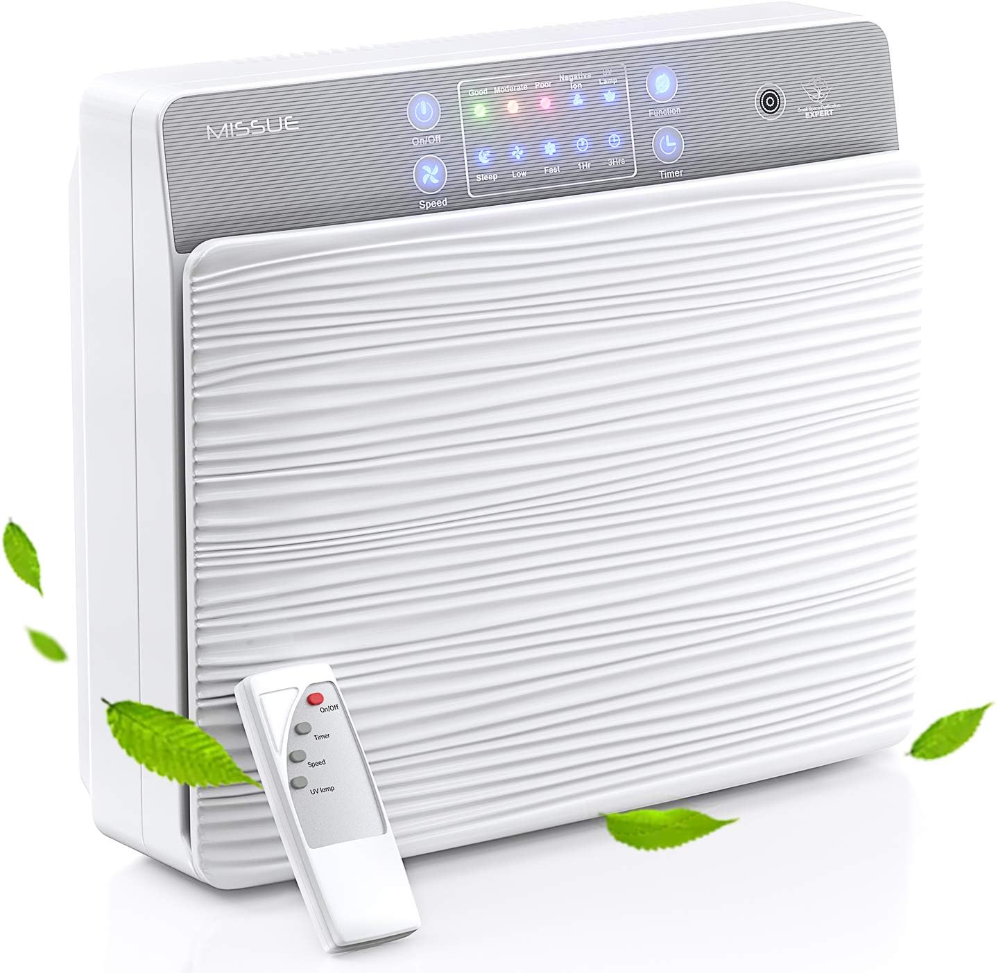 HEPA Air Purifier for Home Medium Room Bedroom, H13 HEPA Filter Smart Air Purifier with Air Quality Sensor, Sleep Mode,Timer, 7-Stage Filtration Keep The Air Truly Clearn and Fresh
