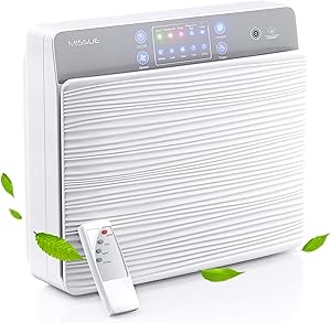 HEPA Air Purifier for Home Medium Room Bedroom, H13 HEPA Filter Smart Air Purifier with Air Quality Sensor, Sleep Mode,Timer, 7-Stage Filtration Keep The Air Truly Clearn and Fresh