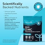 Nutravita Zinc Tablets 50mg - 120 Vegan Supplements for Immune Health view 2
