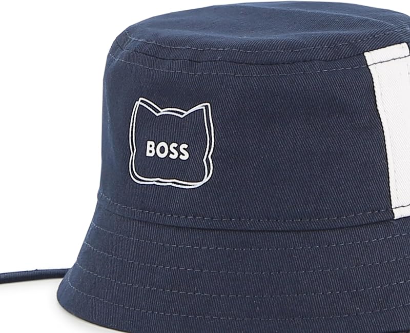 , Jungen, Mütze, mit Logo-Print, Cargoblau, 44