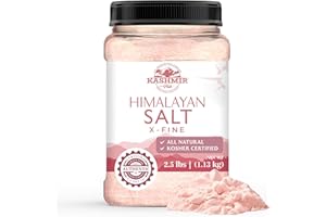 LA SALT CO Kashmir 2.5 Lbs Pink Himalayan Salt Jar, X-Fine | 100% Pure, Food Grade with 84 Trace Minerals | Kosher Certified, Vegan, Non-GMO, & Cruelty-Free