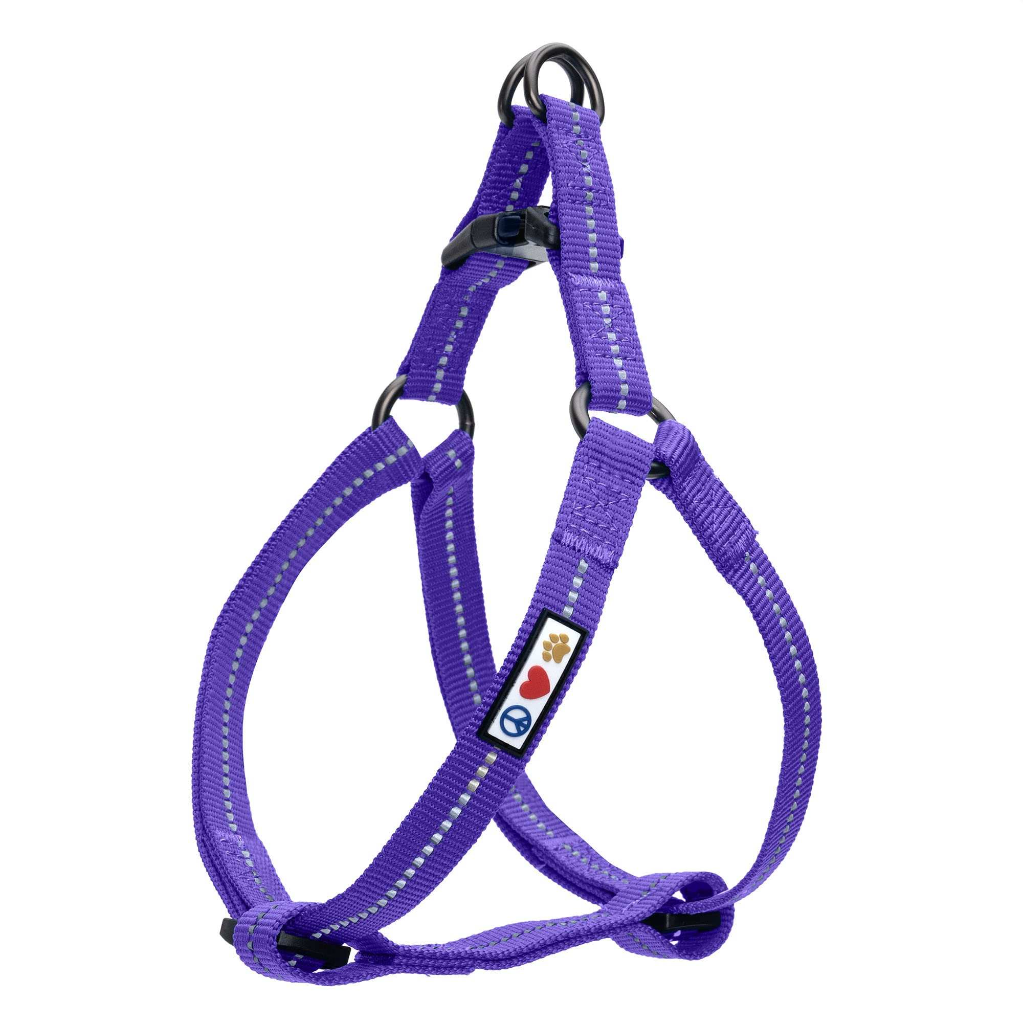 PAWTITAS Large Dog Harness Reflective Purple Dog Harness Recycled