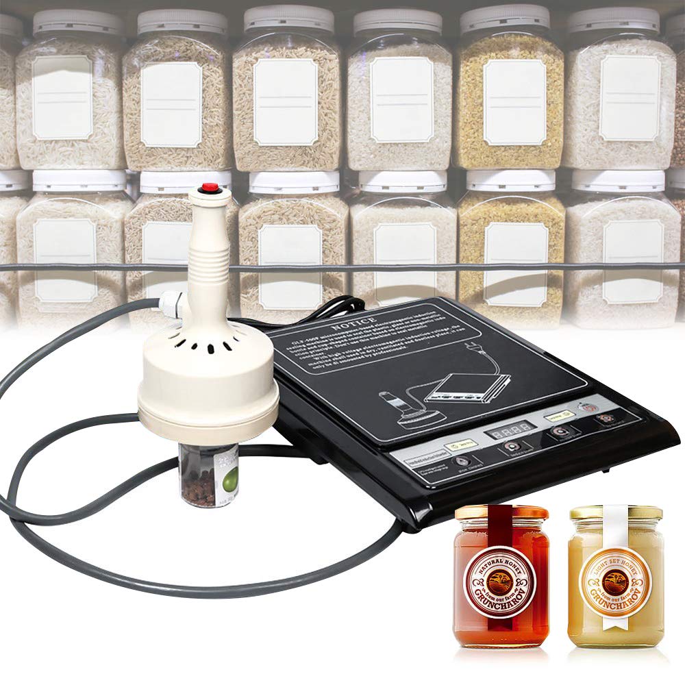 HUKOER Portable Induction Heat Sealer 20-100 mm Automatic Bottle Cap Sealing Machine with Counting Function for Aluminum Foil Sealing, Round Bottle Capping