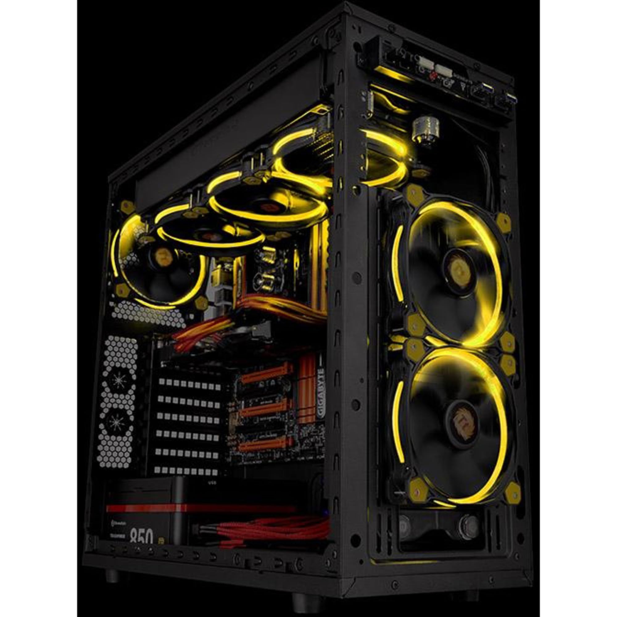 Thermaltake Riing 14 LED PC-Gehäuselüfter gelb 7
