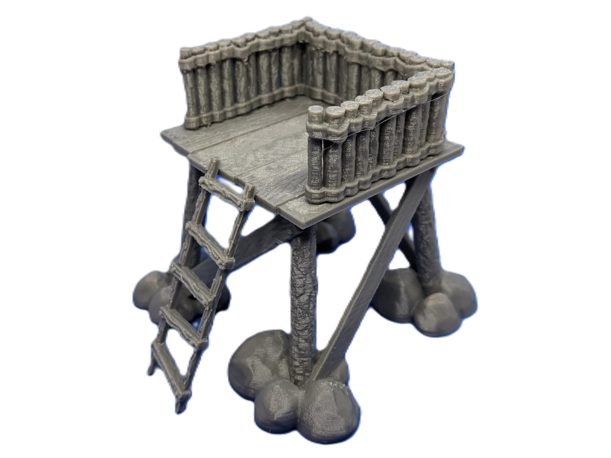 Goblin Watchtower Defence | 28mm 1/56 Scale Miniature | RPG Tabletop Figure Landscape Modelling Wargaming Fantasy Diorama Wargames Model Scenery Terrain Scatter Roleplaying 3d Printed Paintable