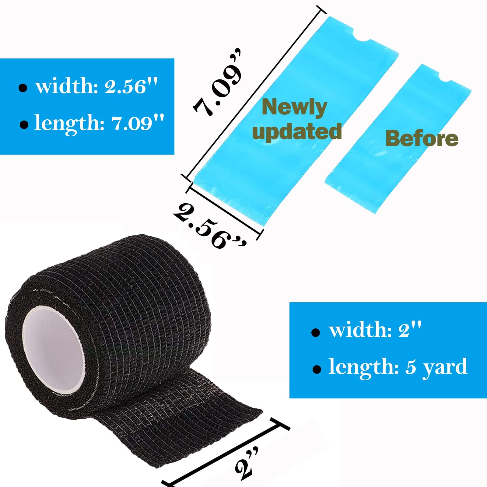 200pcs Machine Covers and 4pcs Grip Tape, Urknall Tattoo Pen Covers Grip Cover Barrier Sleeves Professional Tattoo Supplies