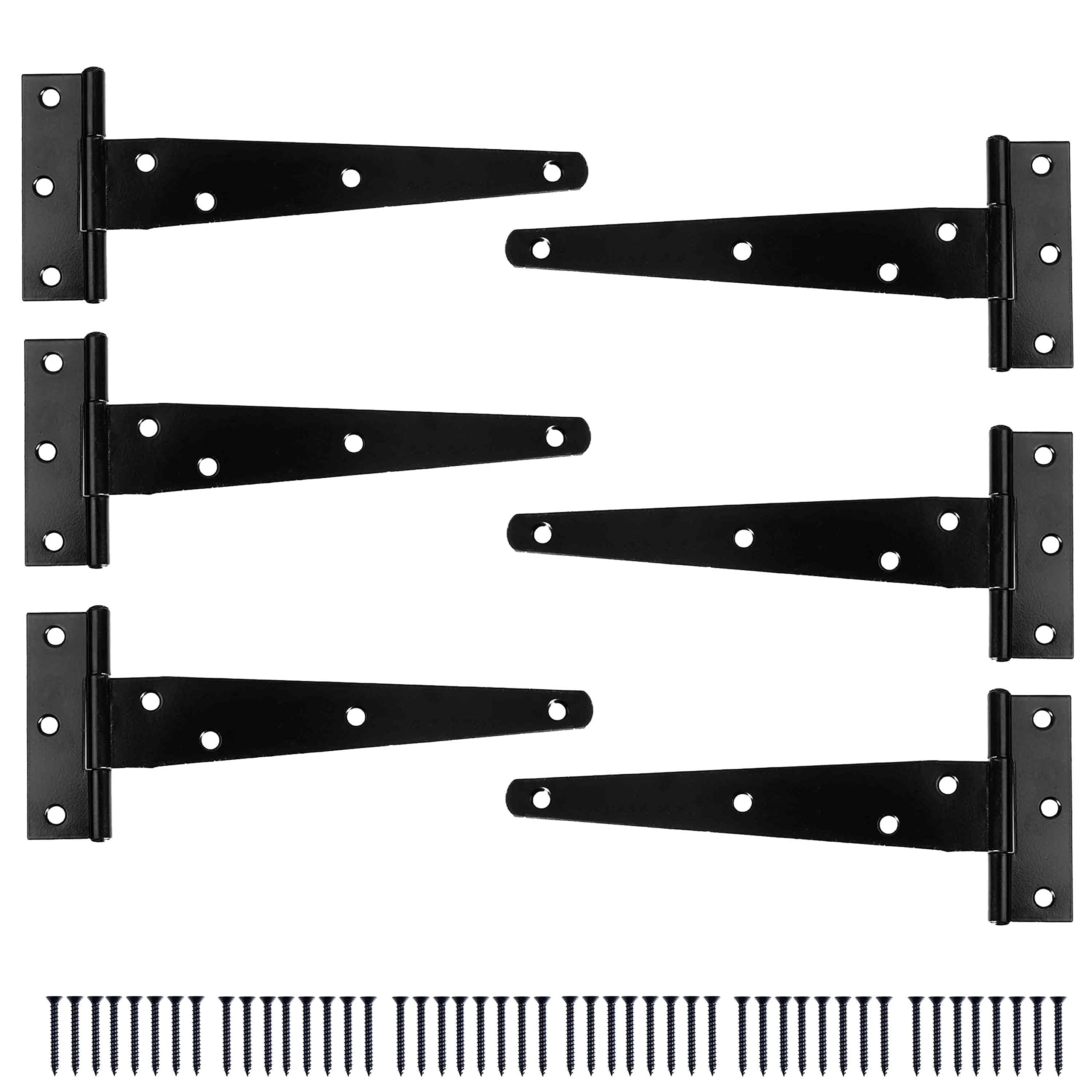 Buy Ilyapa Metal Gate Hinges, 6 Pack 6 Inch Outdoor T Strap Hinges