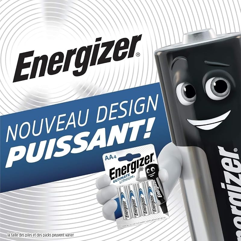 Ultimate Lithium Piles AA (Lot de 4), la Plus Durable au Monde