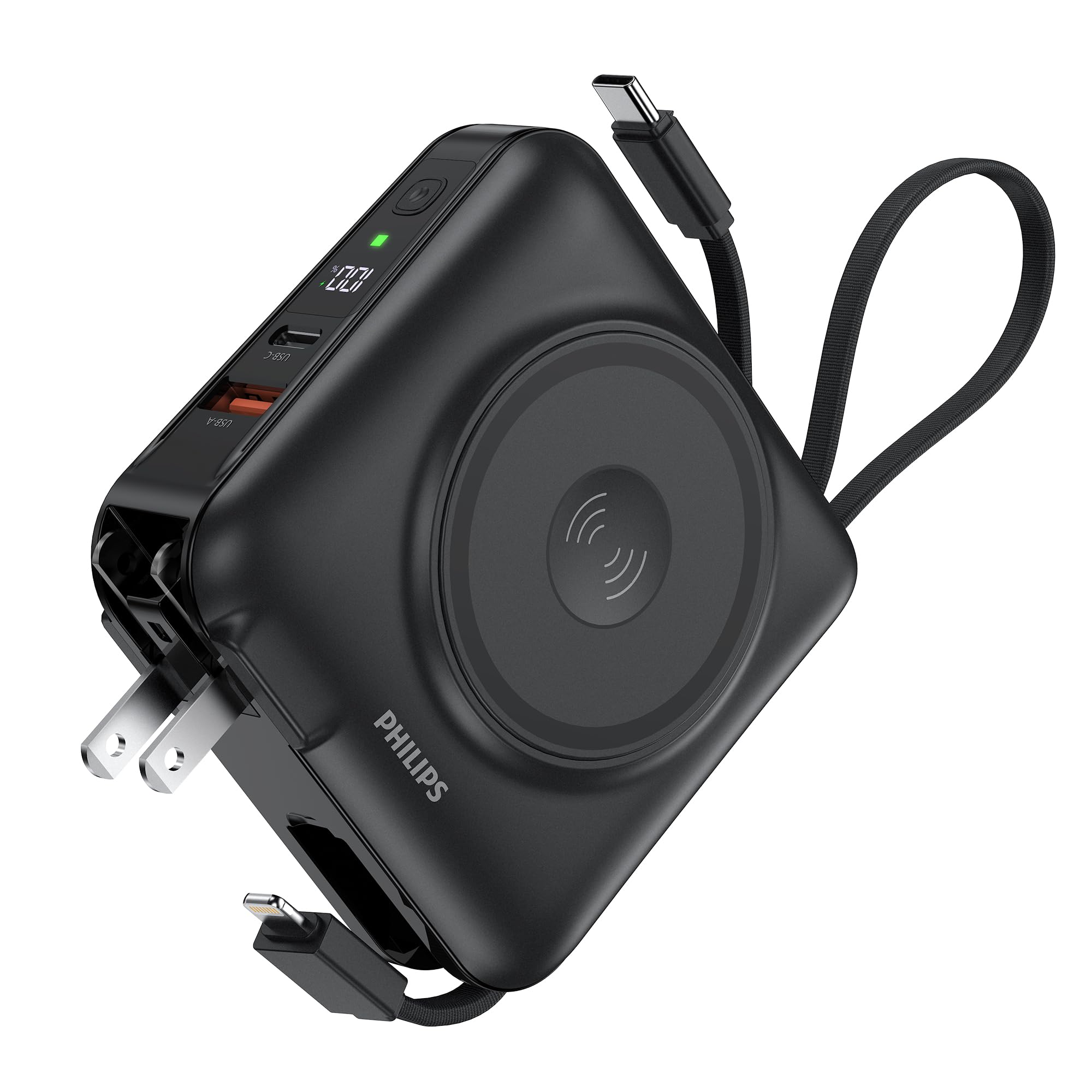 Philips(フィリップス) モバイルバッテリー コンセント一体型 15000mAh 大容量...