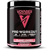 Voyager Pre-Workout Planet Punch – Creatine-Free Powder w/L-Citrulline, Beta-Alanine, Caffeine – Supports Energy, Endurance & Focus – 30 Servings – No Artificial Fillers – GMP Certified