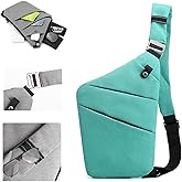 Crossbody Travel Bags for Women, Anti Theft Proof Safe Slim Sling Travel Purses, Personal Flex Shoulder Bag for Men Women