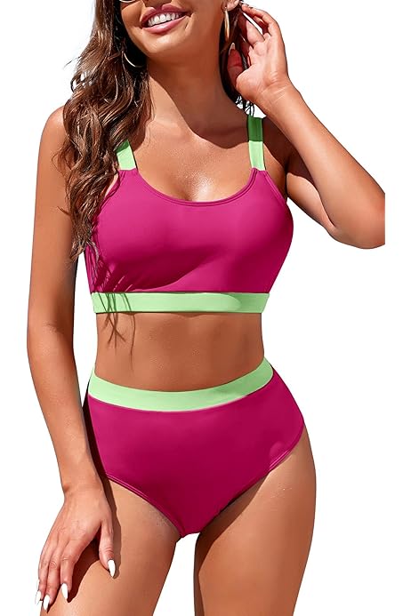 Amazon Traje De BaÃ±o Deportivo Mujer Dos Piezas Trajes De Baño