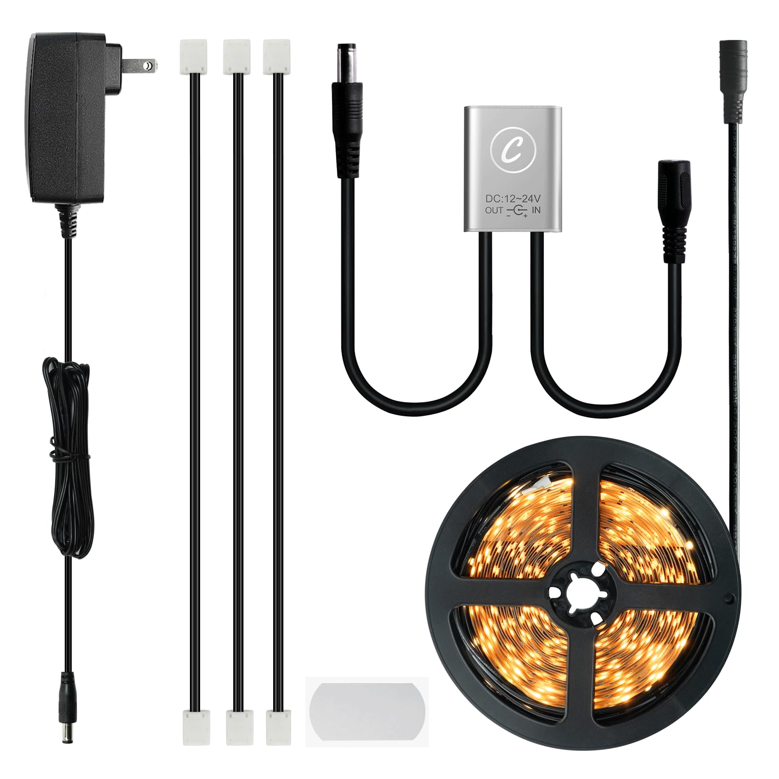 Photo 1 of SENSKY Cabinet Lighting Kit Flexible LED Strip Lights Kit with Cabinet Sensor Switch for Gun Safe Cabinet Closet Pantry Wardrobe Lighting (6M)