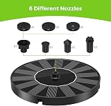 Senders Solar Fountain Pump 1W Panel Kit for Pond Garden 6 Nozzles view 2
