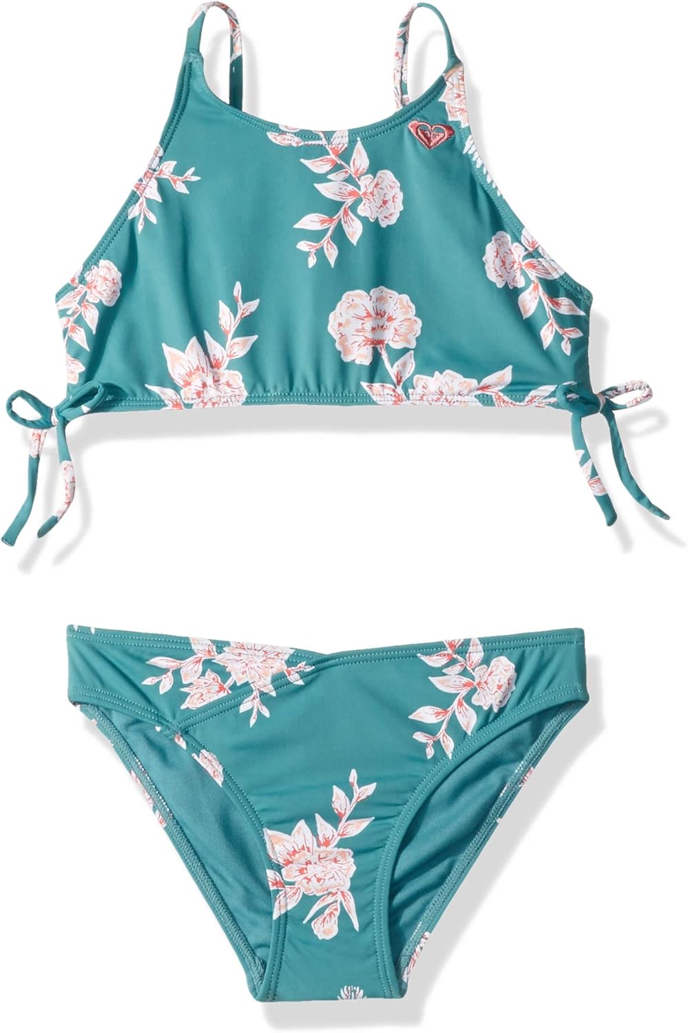 Roxy Girls' Big Magical Crop Top Swim Set, Brittany Blue