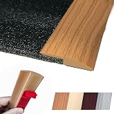 Floor Transition Strip Self Adhesive Carpet Wood Tile Vinyl Flooring Laminate Transition Cover Edge Trim Gap Doorway Threshold for Uneven Floors Heights Within 5 mm (40 inches, Light Brown Coffee)