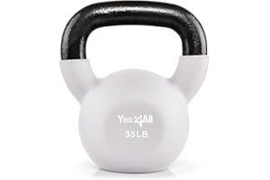 Yes4All 5-50 lbs Neoprene Coated Kettlebel for Dumbbell Weights Exercises, Gym, Full Body Home Workout Equipment, Push up, Gr