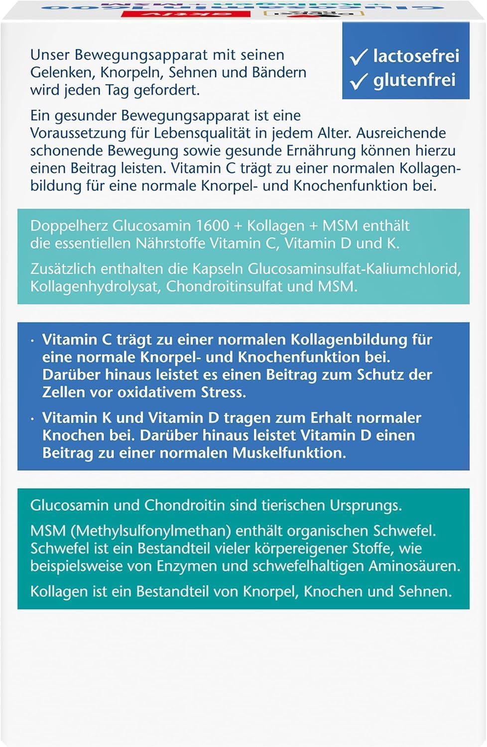 Doppelherz Glucosamin 1600 + Kollagen + MSM + Vitamin C 3