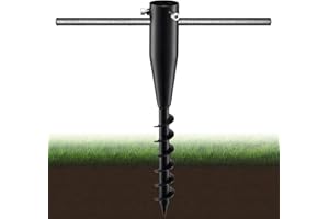 FactionGarden Umbrella Stands for Outside, Heavy Duty Beach Umbrella Sand Anchor Metal Outdoor Umbrella Base In Ground Umbrella Holder Stand No Dig Screw In Ground Anchor