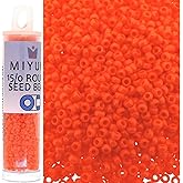 Miyuki Round Seed Bead Size 15/0 8.2g Opaque Orange