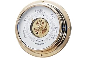180mm Diameter Brass Barometer for Nautical Vessel Air Removal Equipment Maritime Barometer for Marine Weather Station