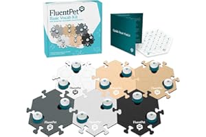 FluentPet Speak Up Key Vocab Kit w/Clearer Upward-Facing Sound - Dog Buttons for Communication with 12 Buttons, Batteries & 6