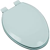 Bath Décor 1F1E5-40 Premium Molded Wood Elongated Toilet Seat with Adjustable Hinge & OSG, Dresden Blue